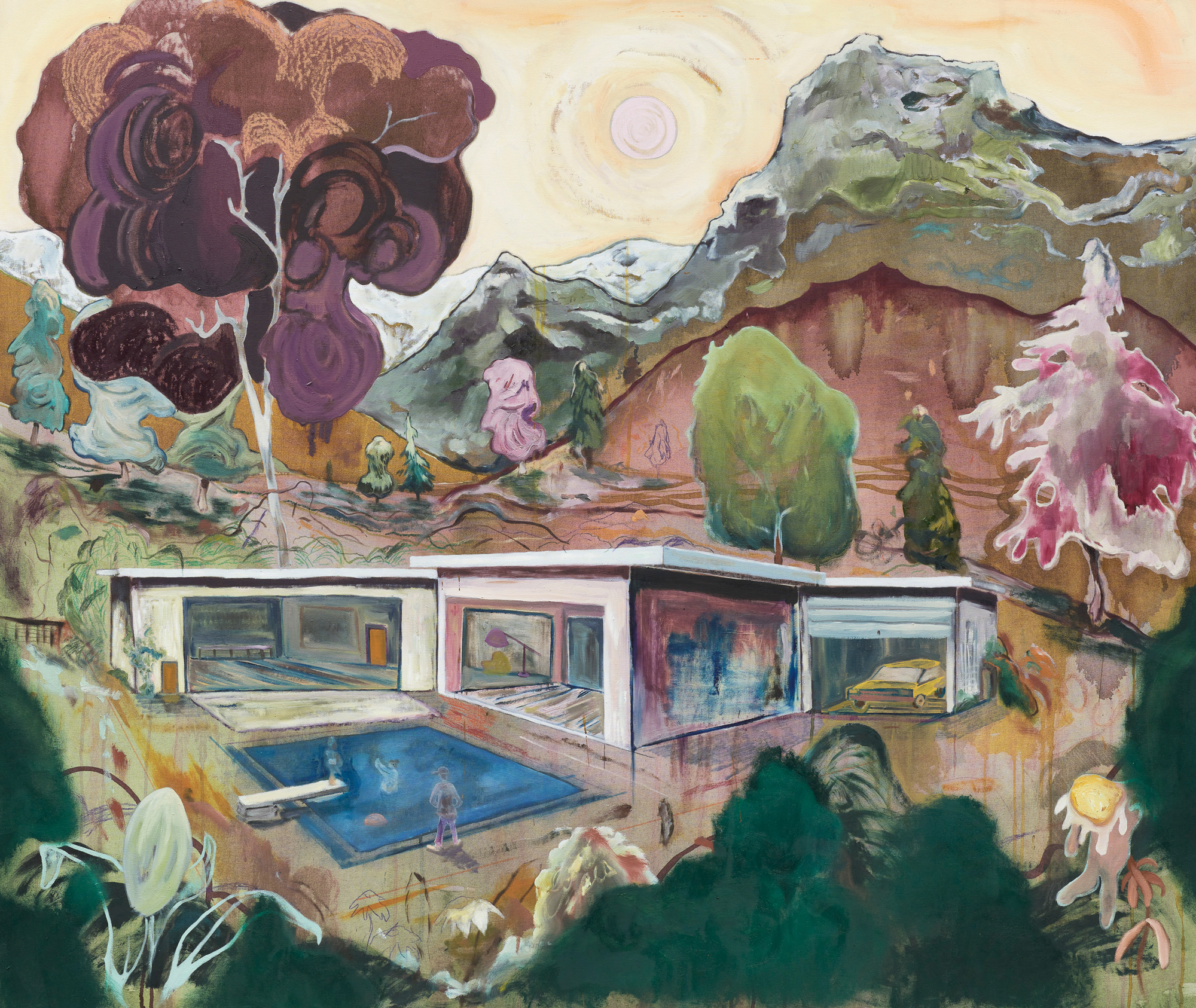 Summerhouse Memories, 2020, mixed media on canvas, 130 x 155 cm